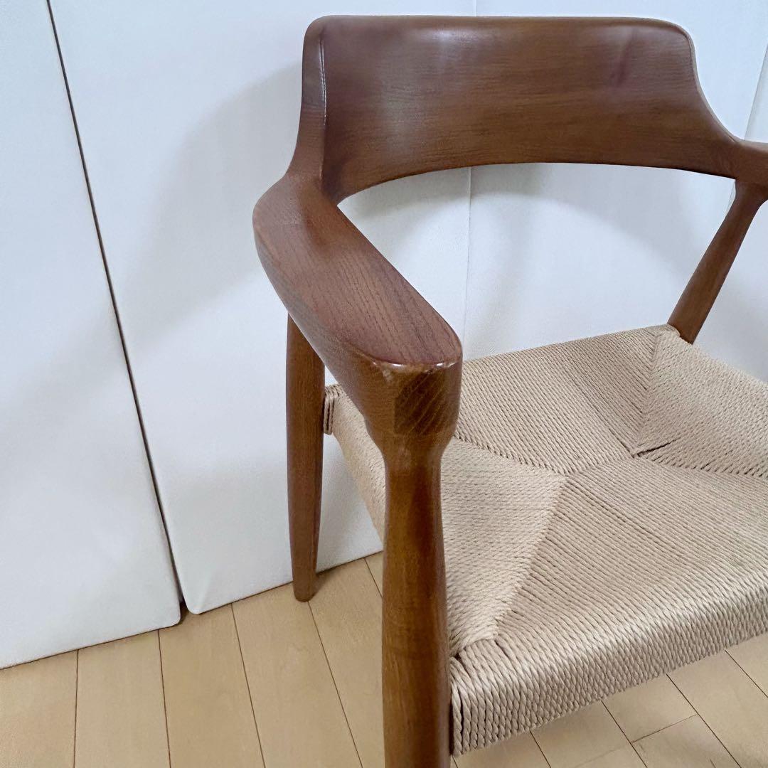 ペーパーコード　アームチェア　アッシュ　タンスのゲン ブラウン　天然木　無垢材③