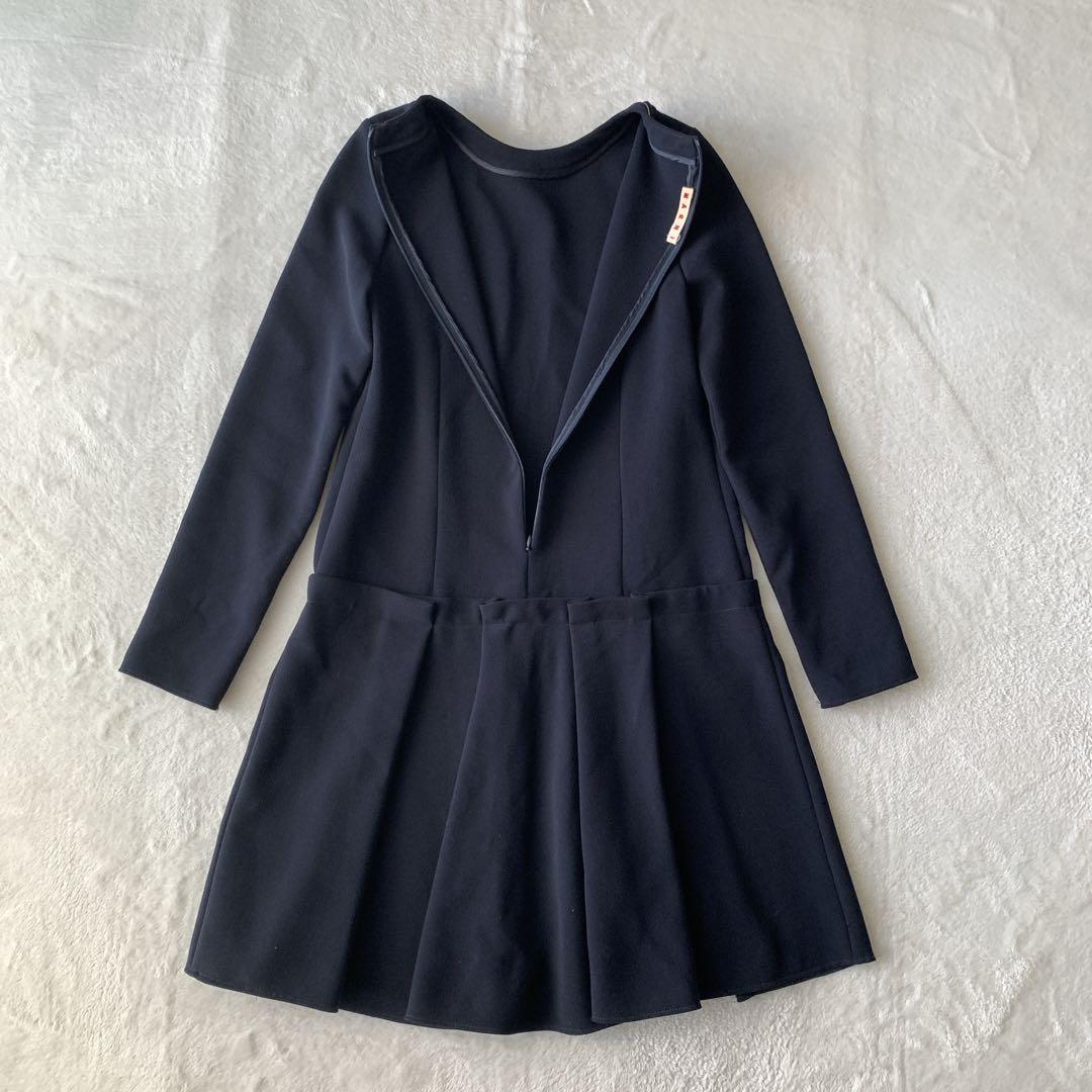 希少 イタリア製 MARNI マルニ 長袖 ワンピース フレア フォーマル