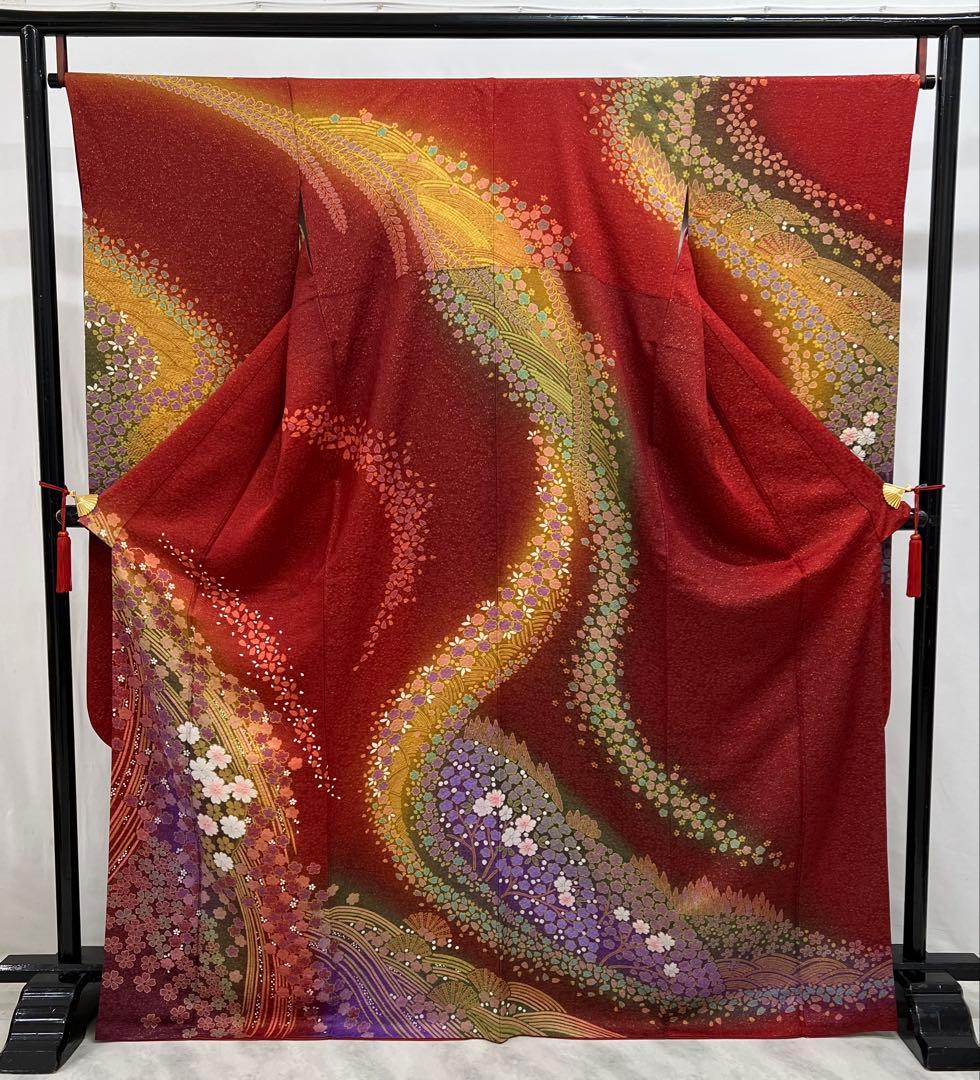 振り袖　フルセット　成人式　金彩加工　金通し　ガード加工　長襦袢付　朧　688