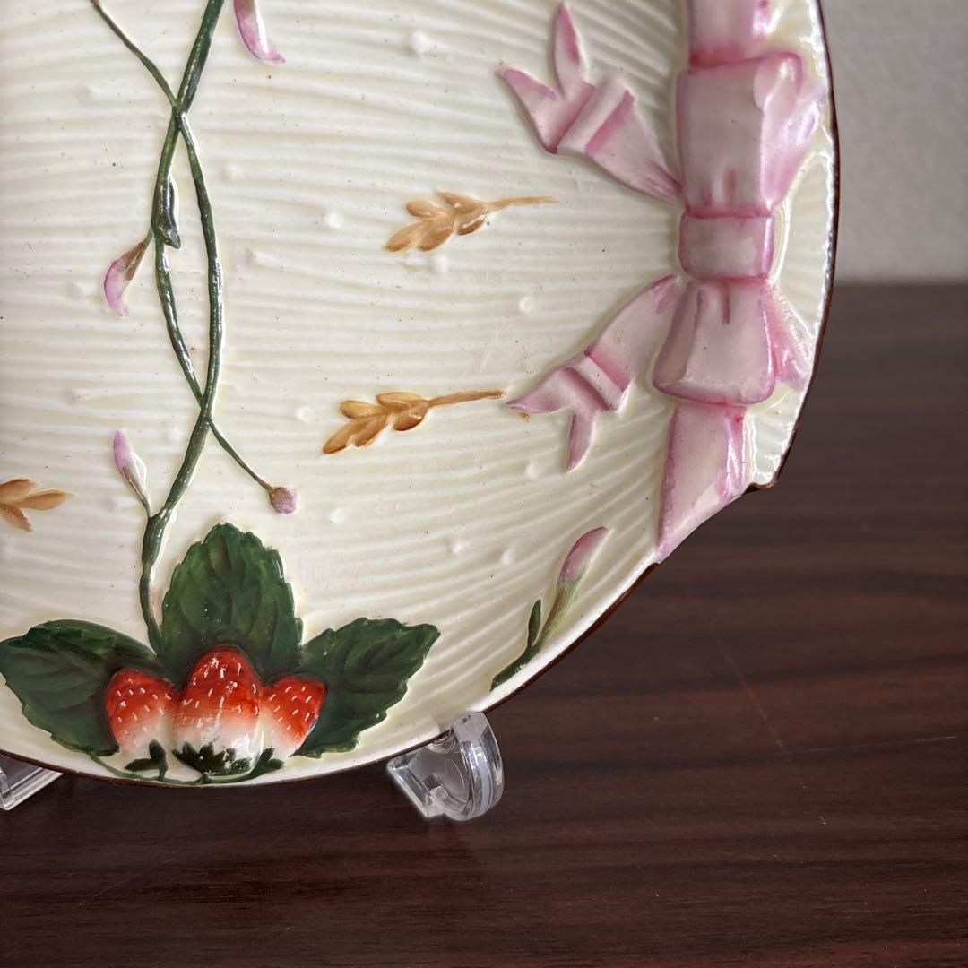 【超希少】ウェッジウッド マジョリカ ストロベリー＆リボン サンデーディッシュ
