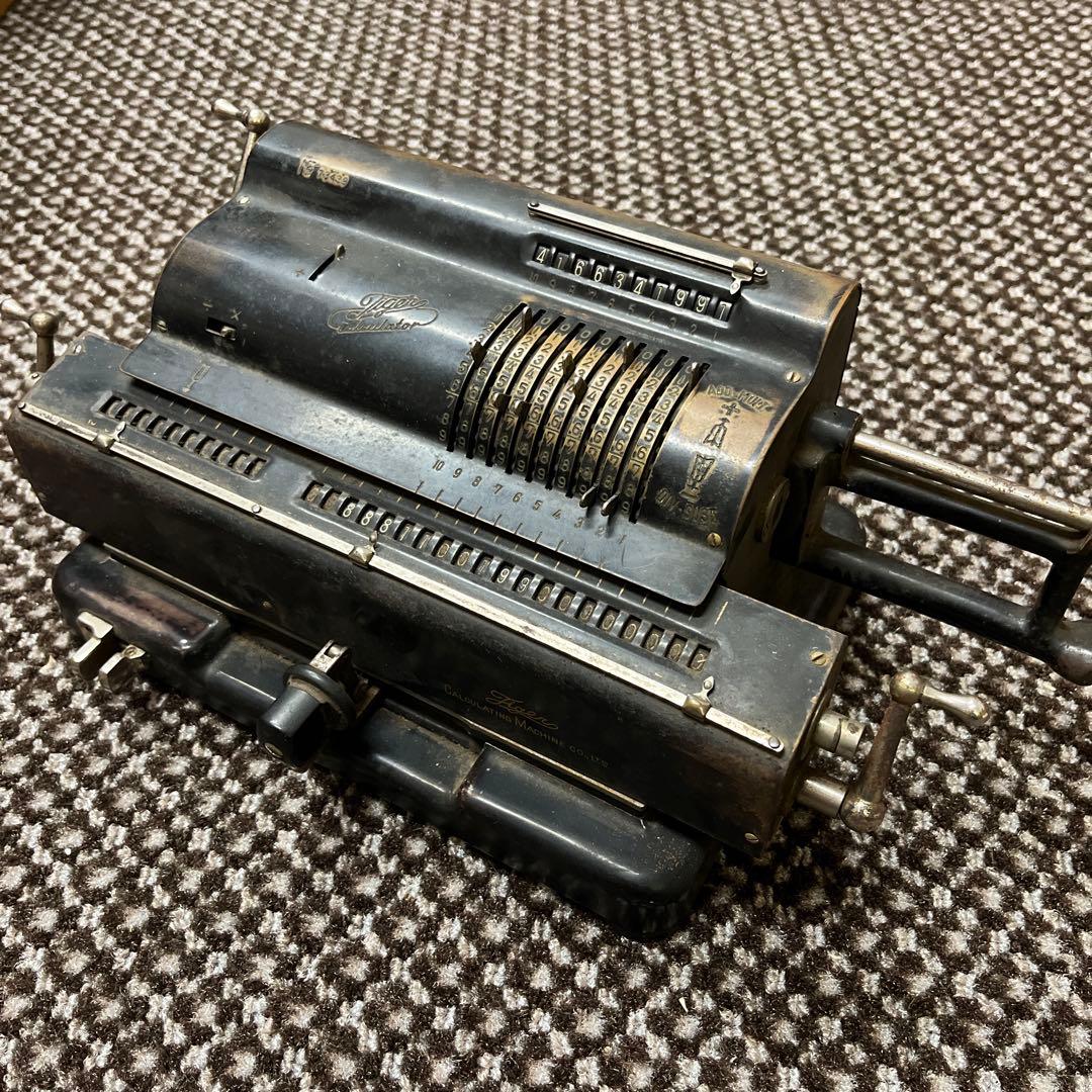 昭和レトロ　アンティーク雑貨　計算機　手動計算機　Tiger タイガー