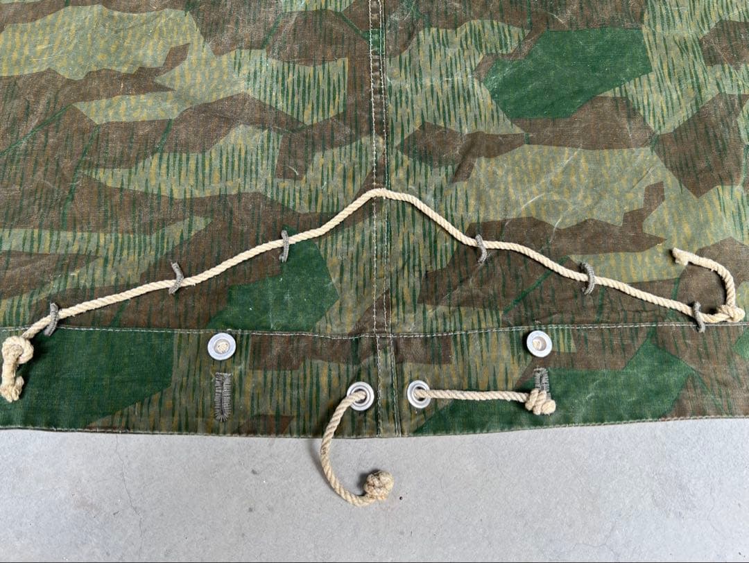 ②1942年製 スイス軍幕 スプリンターカモ ツェルトバーン ミリタリー テント
