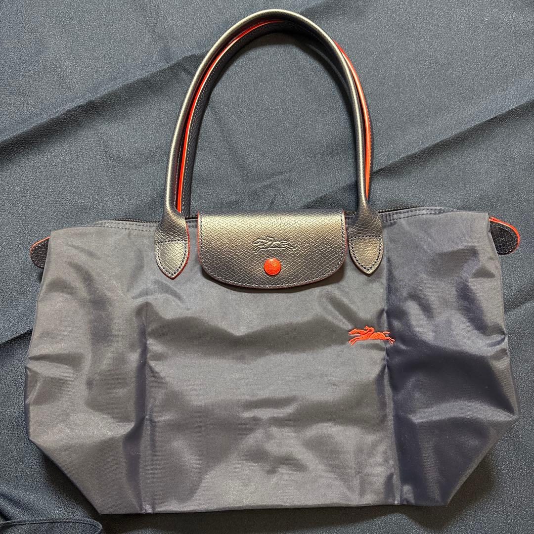 Longchamp トートバッグ ネイビー　M ルプリアージュ