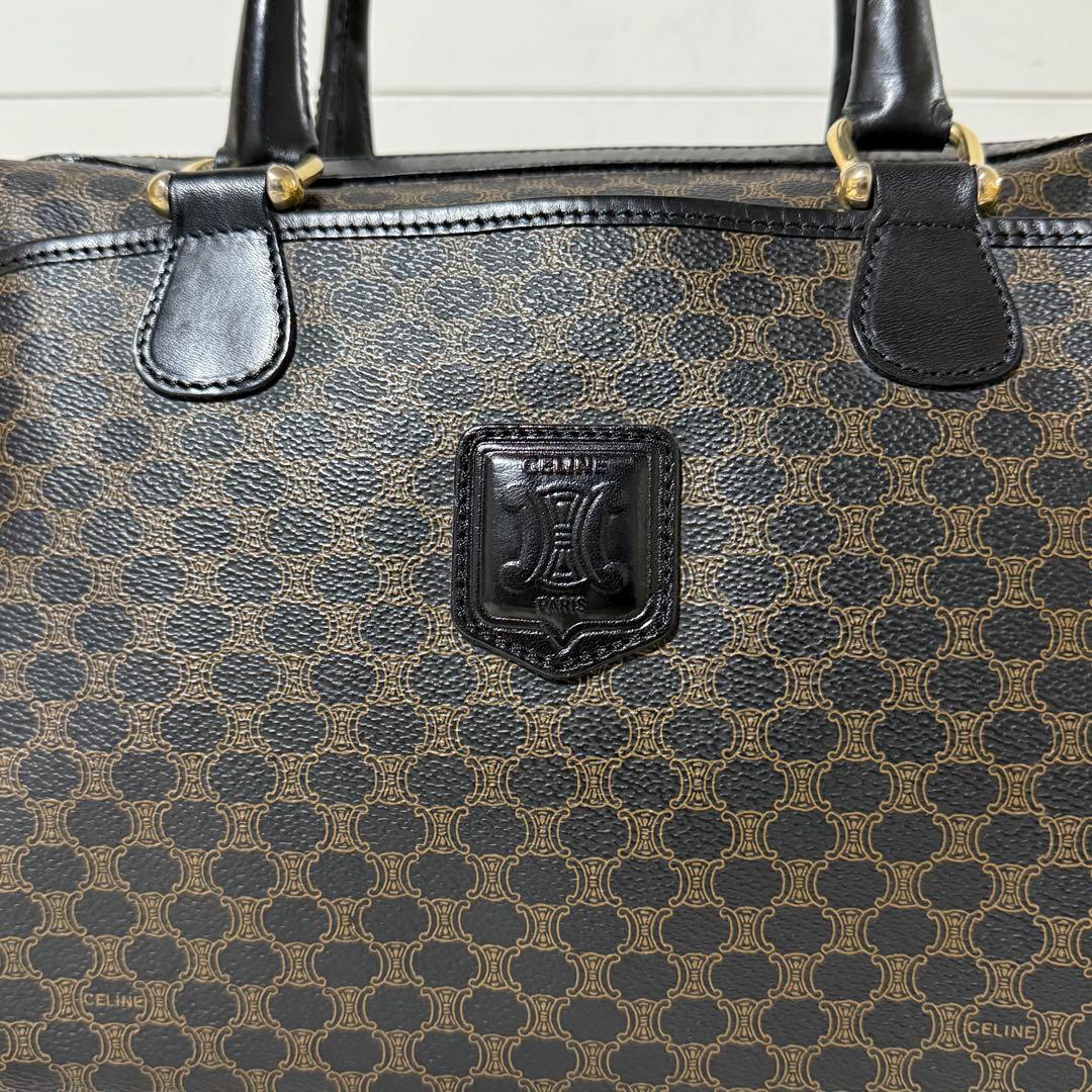 ⭐️極美品⭐️　CELINE　マカダム　ミニボストンバッグ　PVCレザー