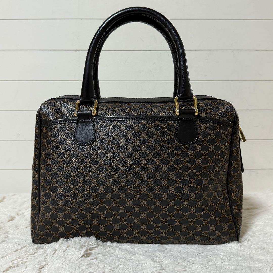 ⭐️極美品⭐️　CELINE　マカダム　ミニボストンバッグ　PVCレザー