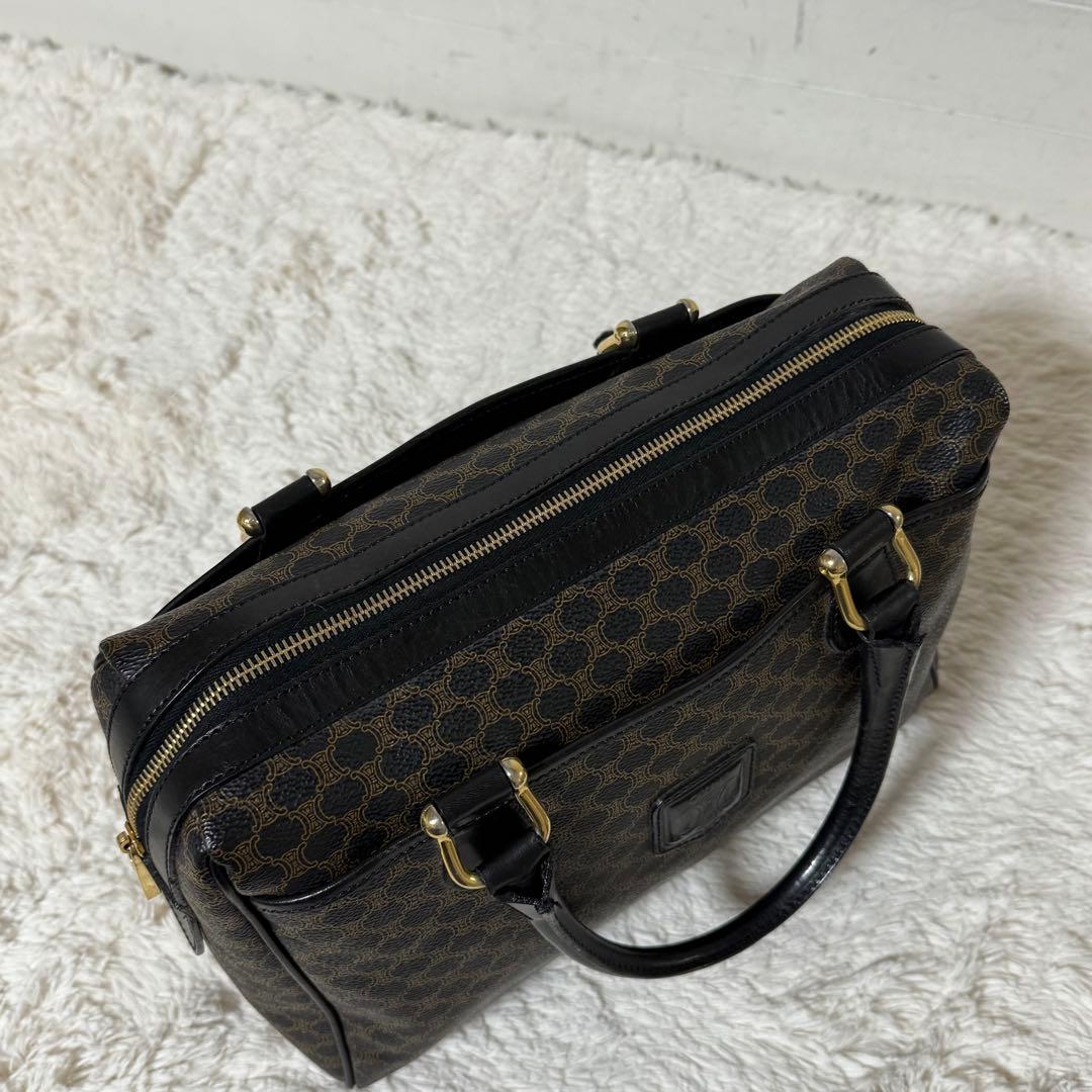 ⭐️極美品⭐️　CELINE　マカダム　ミニボストンバッグ　PVCレザー