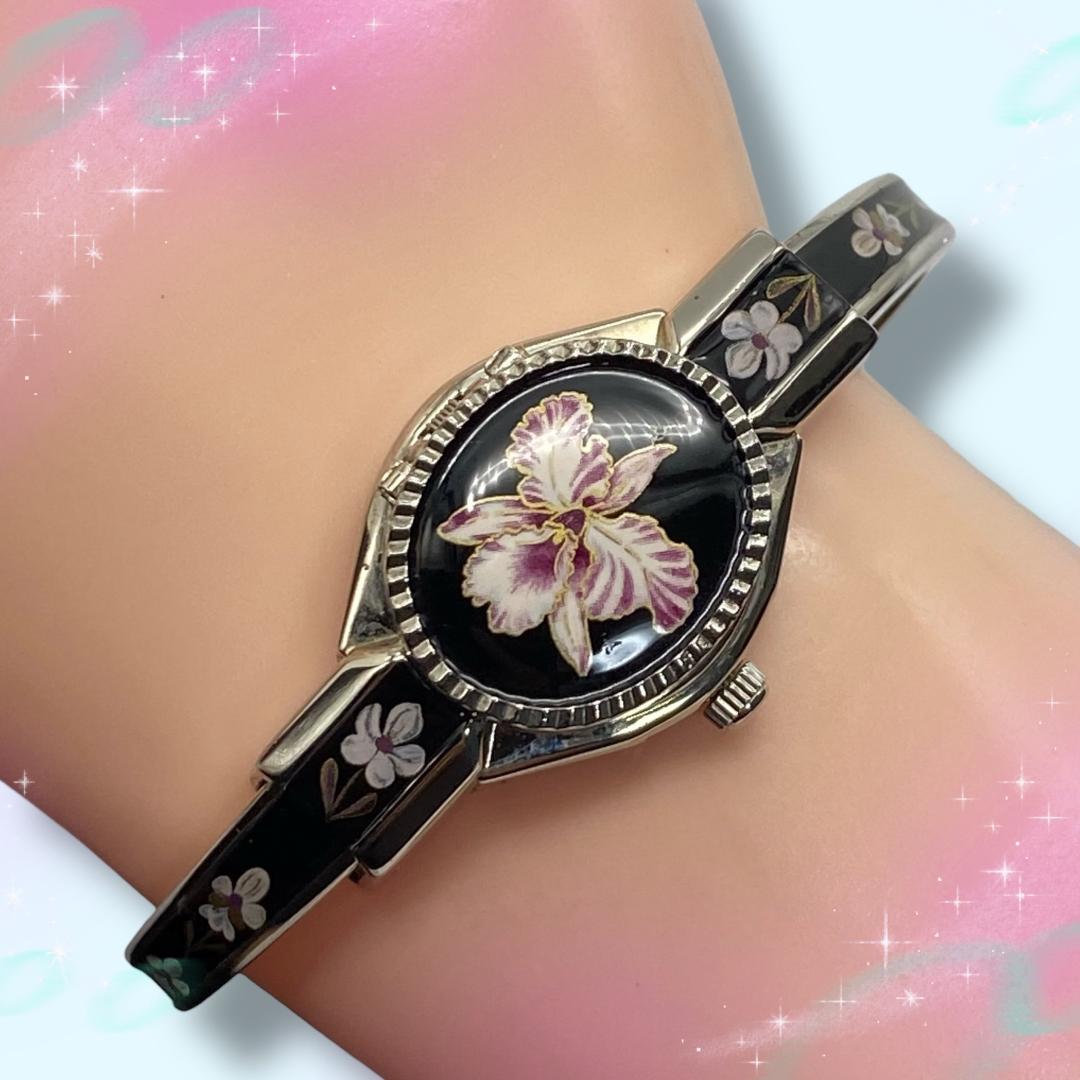 《美品 稼働品》 アンドレムッシュ レディース腕時計 バングルウォッチ クオーツ