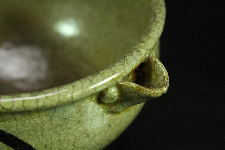 茶道具 絵唐津 方口茶碗 時代物(K-A380)