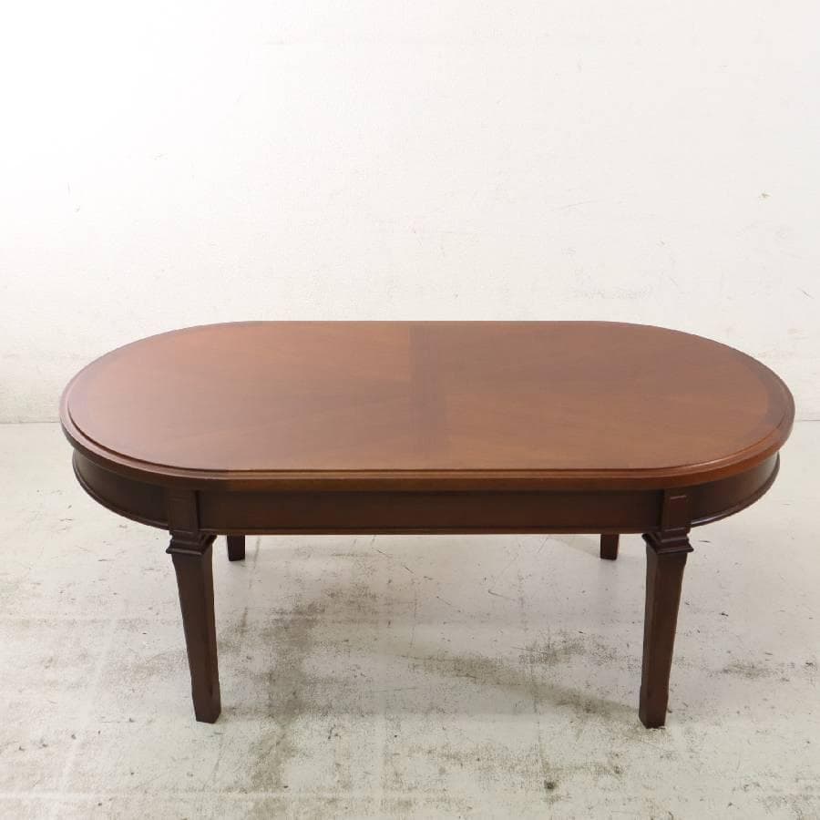 マルニ木工 地中海 センターテーブル112 楕円形 引き出し付き クラシカル