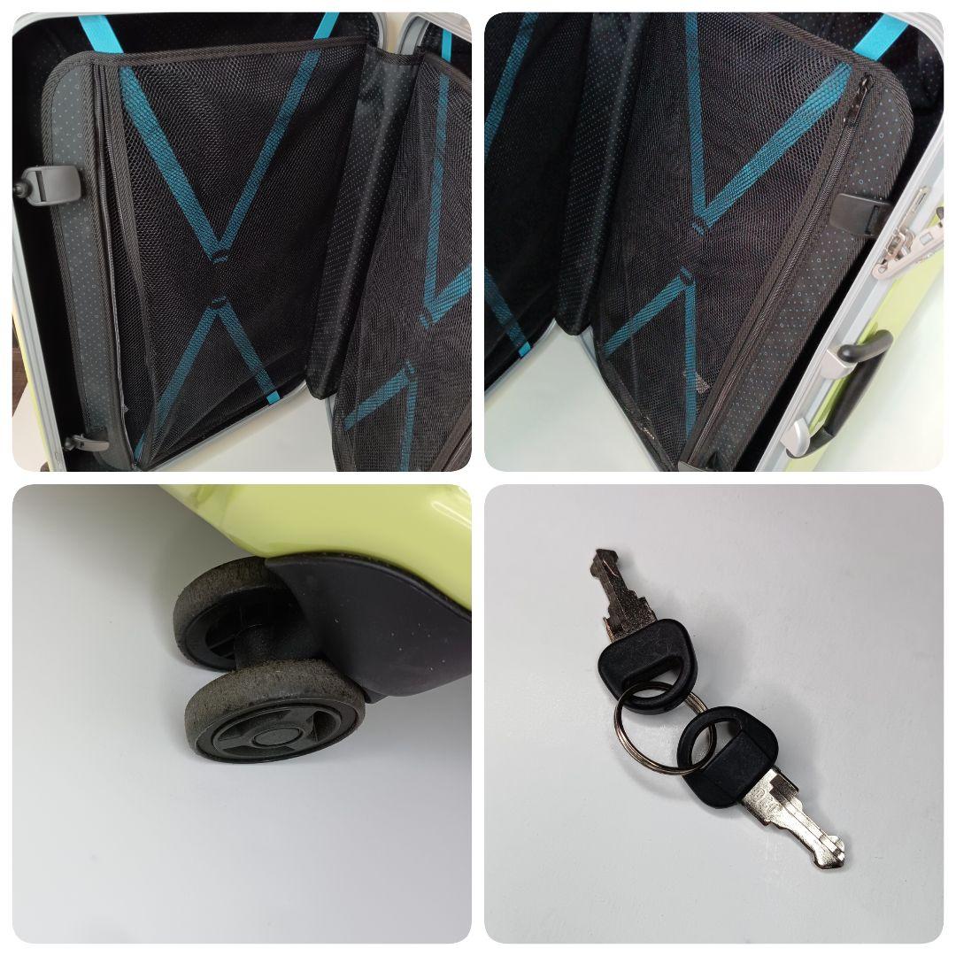 大型キャリーケース TSAロック付き　ライムイエロー