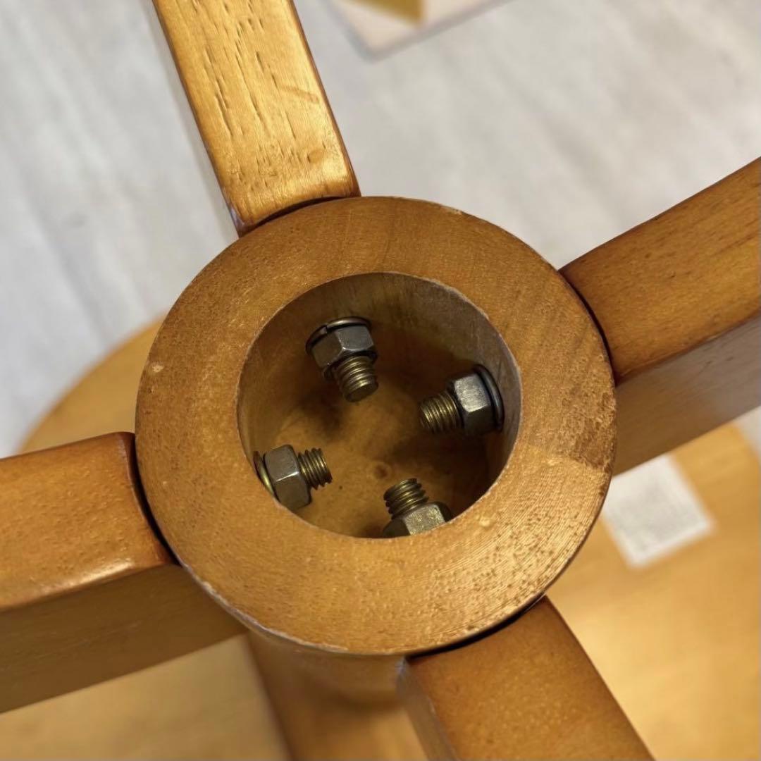 専用 Vintage ラウンドテーブル 木製 円形ダイニングテーブル