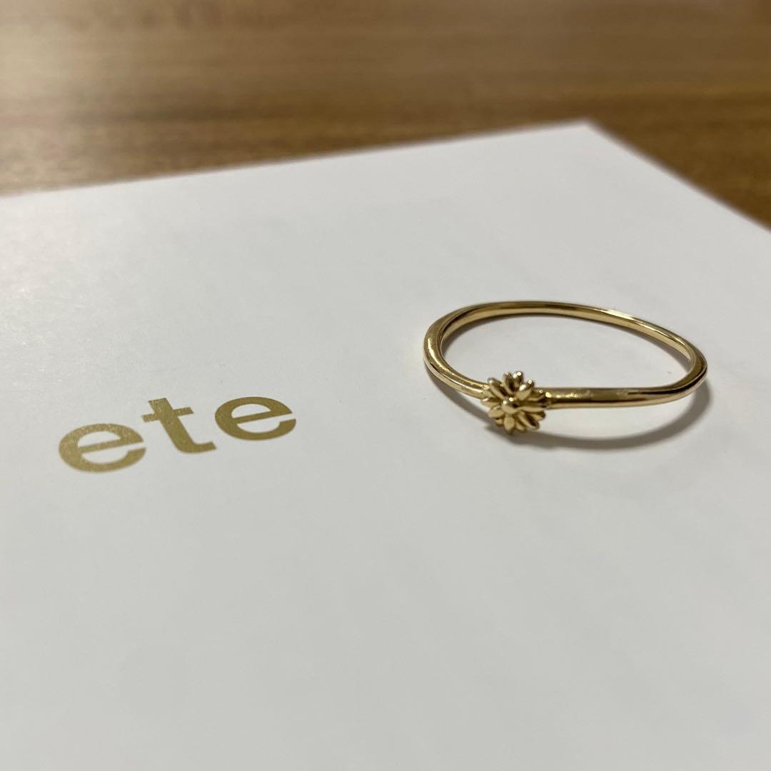 ete k10 デイジーリング　ゴールド 花モチーフリング　13号