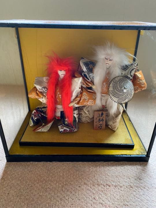 歌舞伎の置物（連獅子）