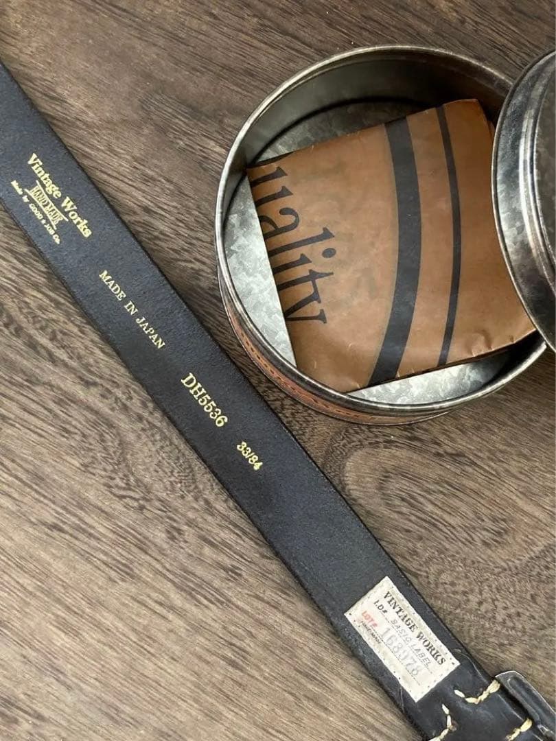 Vintage Works ヴィンテージワークス　 DH5536 牛革ベルト黒