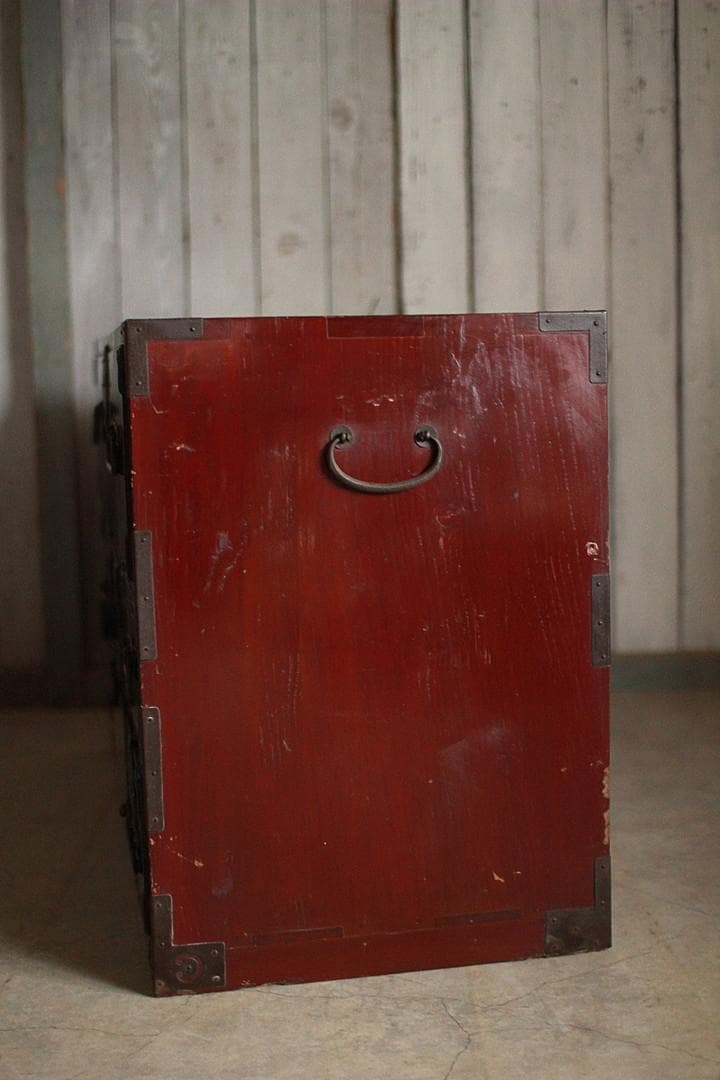 綺麗な巾着金具庄内箪笥　抽斗4杯　タンス　収納　古家具　古民家　時代家具