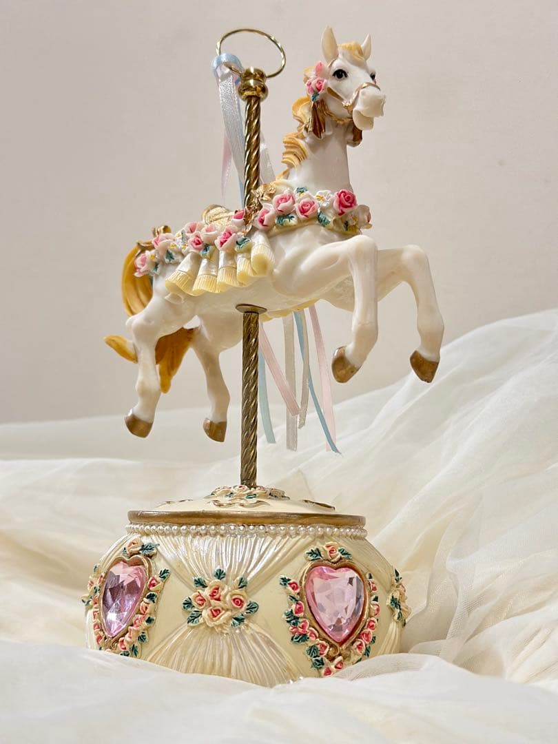 美品 オルゴール メリーゴーランド 当時物 平成女児 レトロ アンティーク