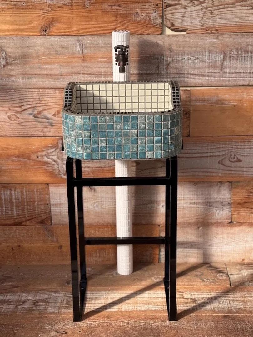 作善堂タイルシンク流し台　美濃焼タイルシンク　タイル流し　ＸＳサイズ　5011