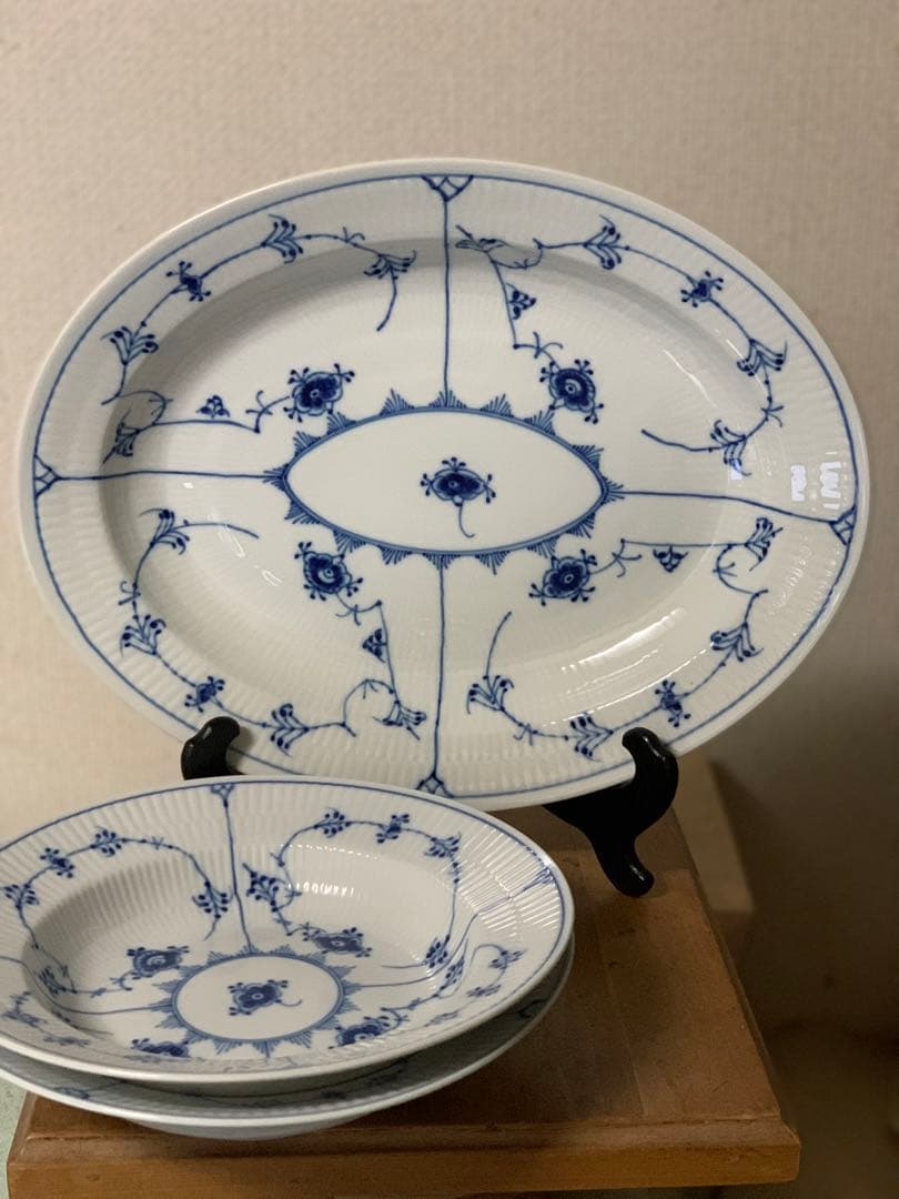 ロイヤルコペンハーゲン　ブルーフルーテッドプレインシリーズ3点セット、