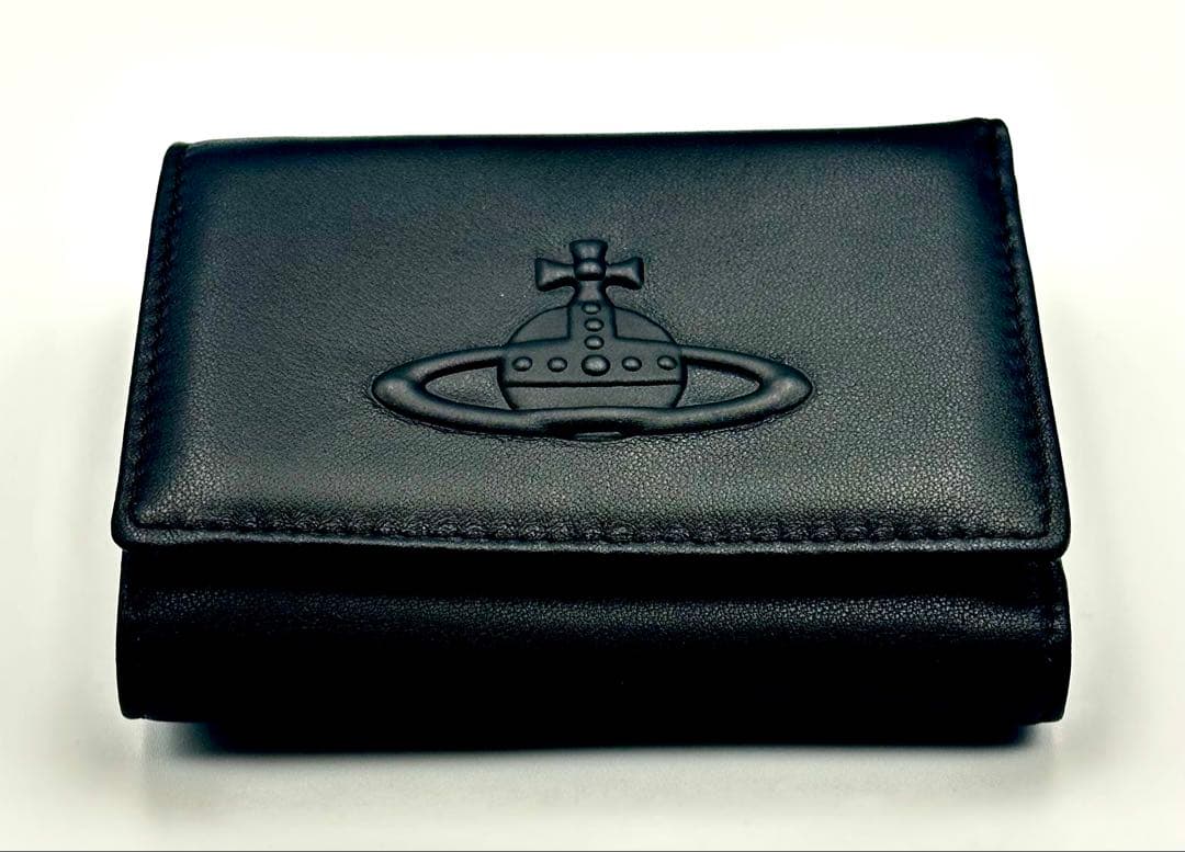 【新品✦人気】Vivienne Westwood 三つ折り財布 黒 ブラック