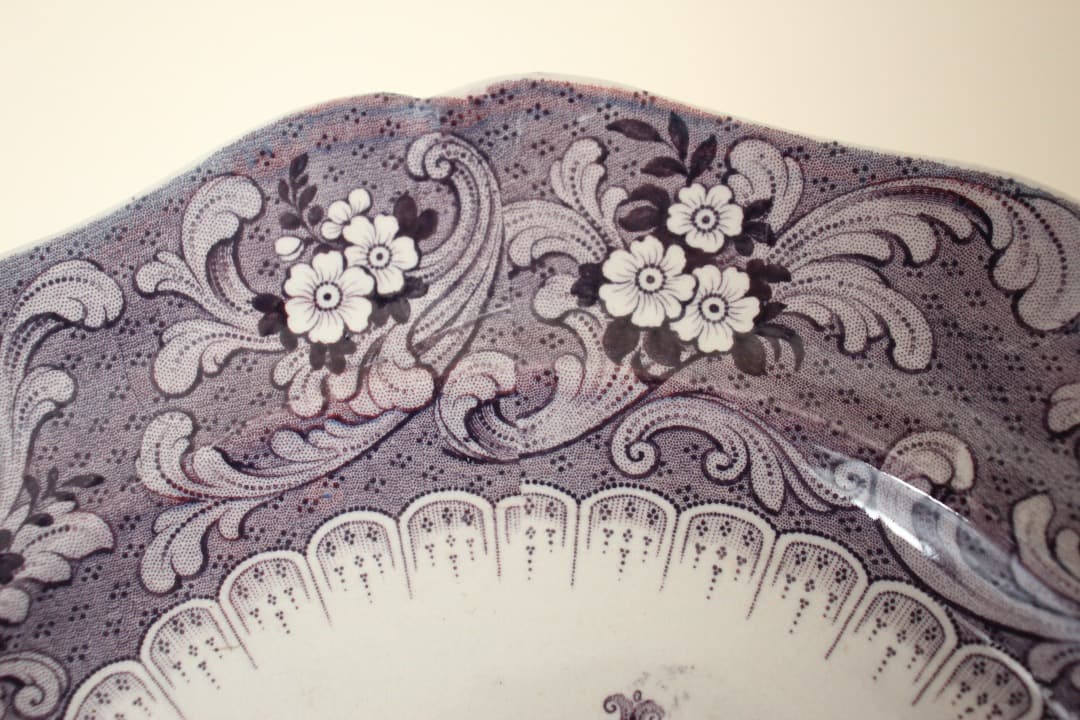 イギリス製　アンティーク　ジョン・リッジウェイ　クラレンドン　２６cmプレート