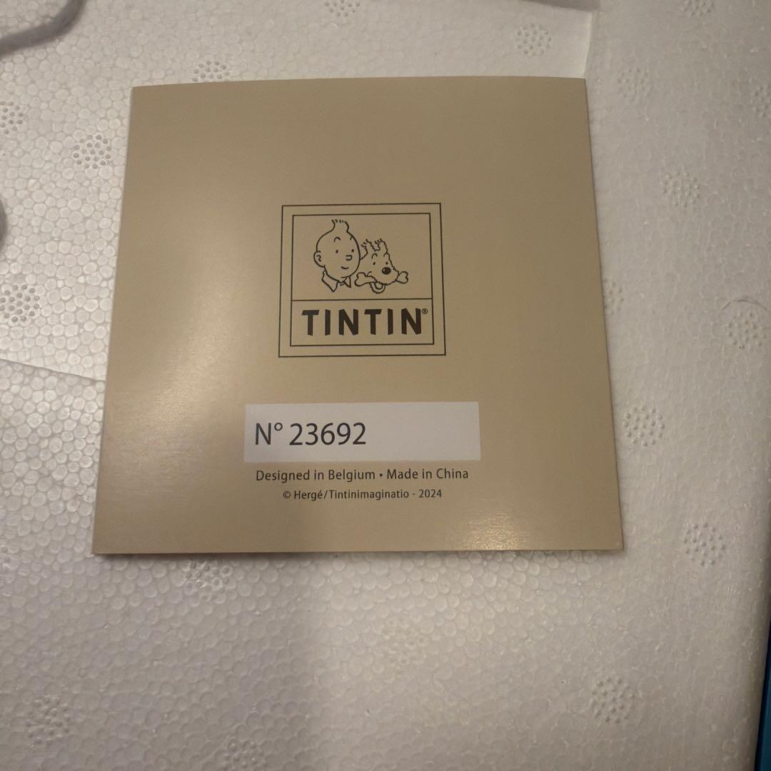 TIN TIN！タンタンの冒険！青い蓮！壺フィギュア付き置物！美品