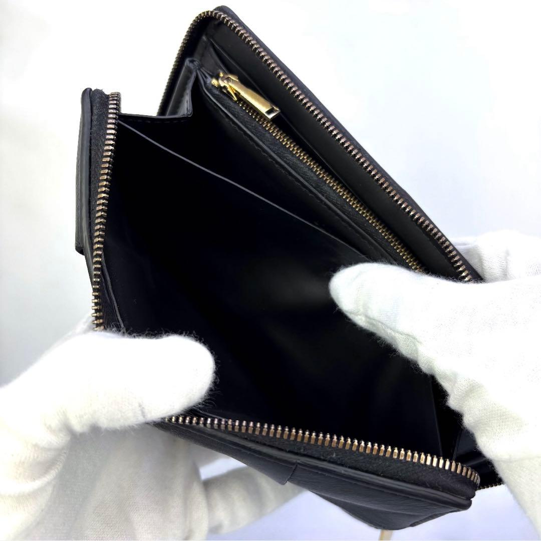 【正規品】BOTTEGA VENETA 長財布 ラウンドジップ カセットレザー黒