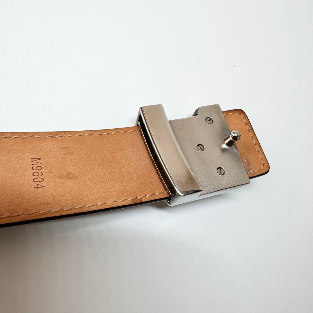 【極美品】ルイヴィトン サンチュール LV　イニシャル　エピ レザー ブラック