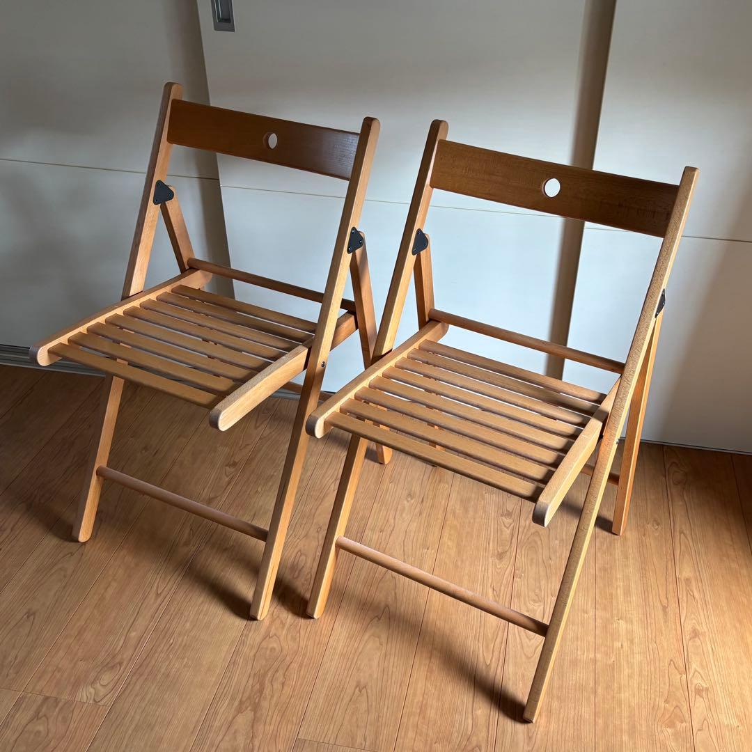 【IKEA】　FRÖSVI フロースヴィ　折りたたみチェア　2脚セット