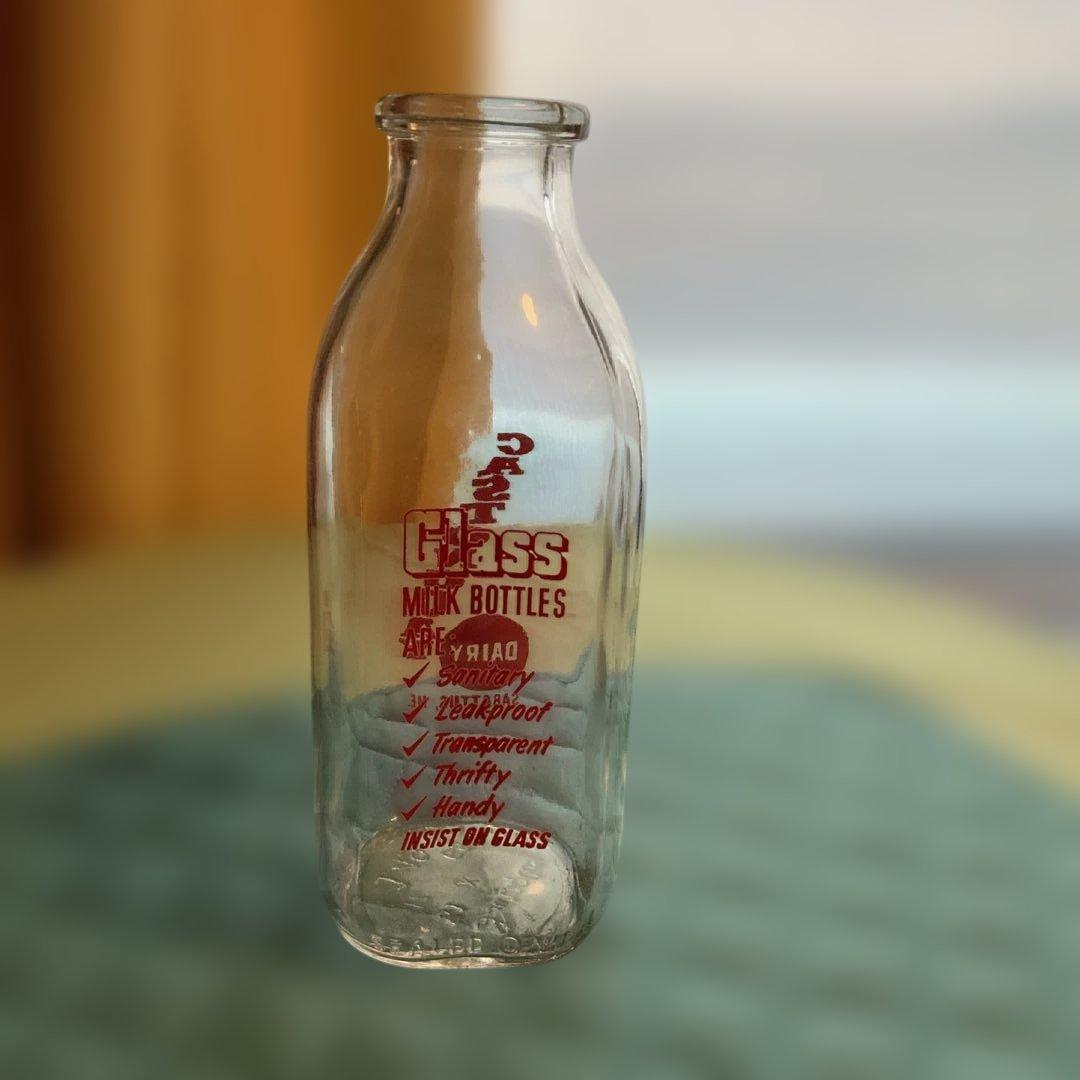 ヴィンテージ　ミルク　グラス　ボトル　milk glass