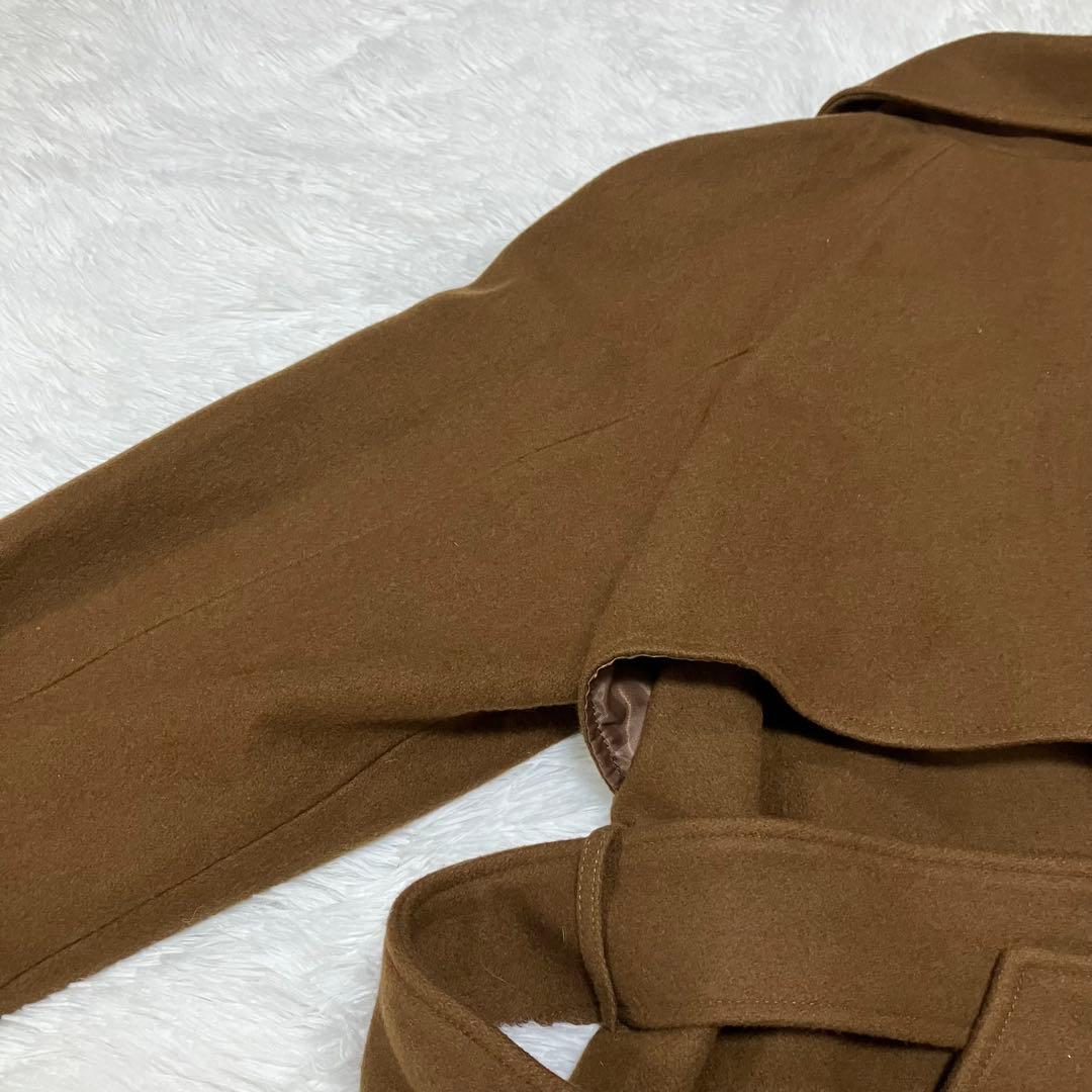 エイミーイストワール ベルテッドトレンチコート ブラウン ウール M レディース