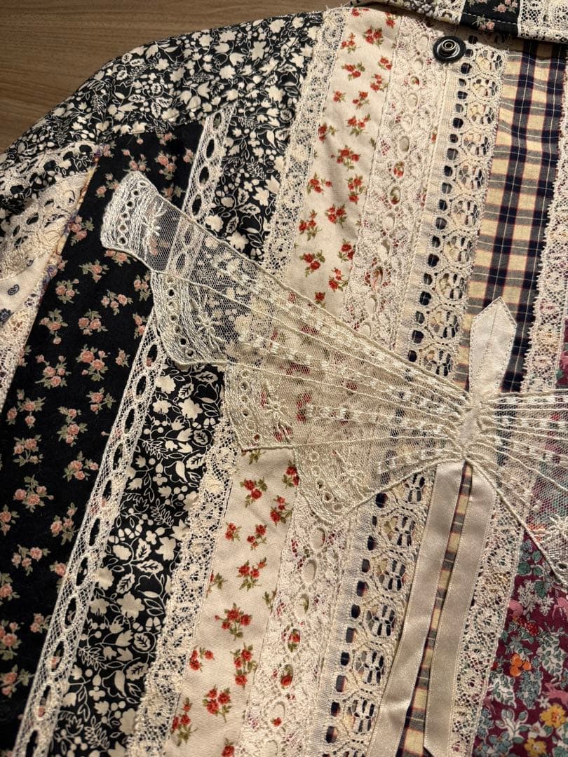 sweetluck coach 花柄 パッチワーク 中綿 ライダース