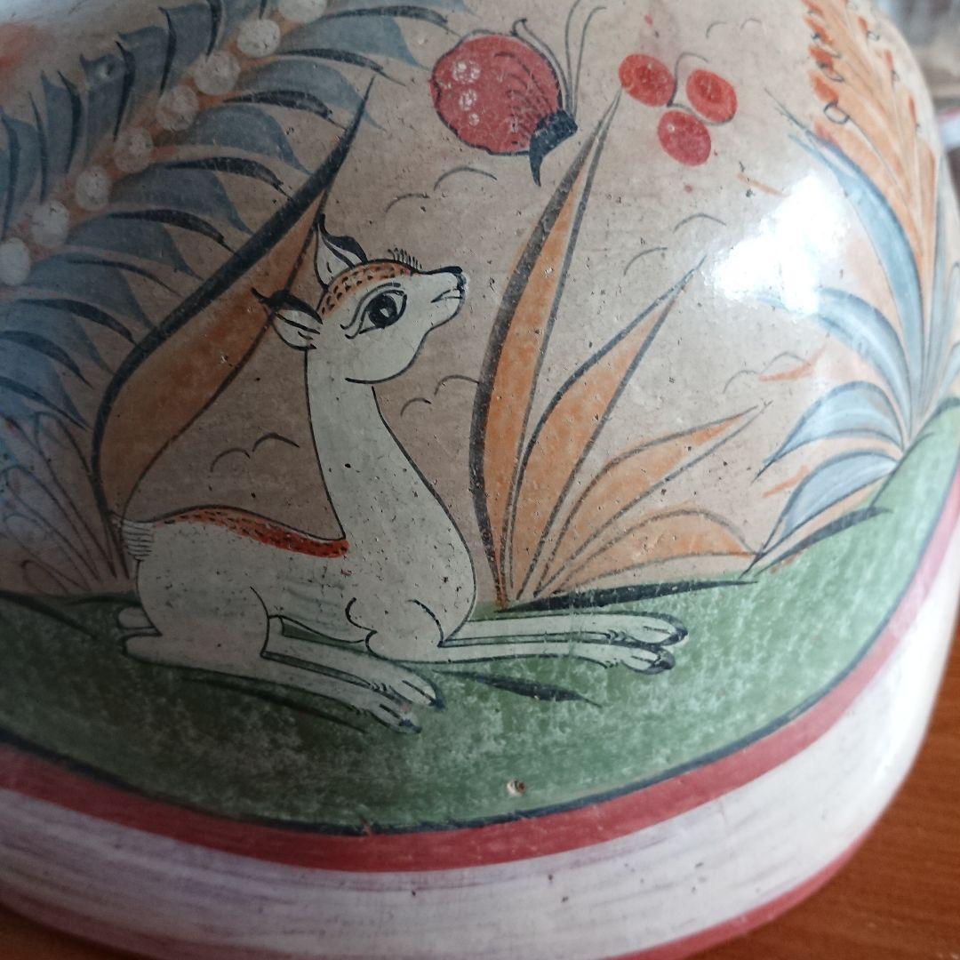 よいお顔 大きな猫 トナラ焼 メキシコ民芸 置物 /招き猫 ヴィンテージ 民芸館