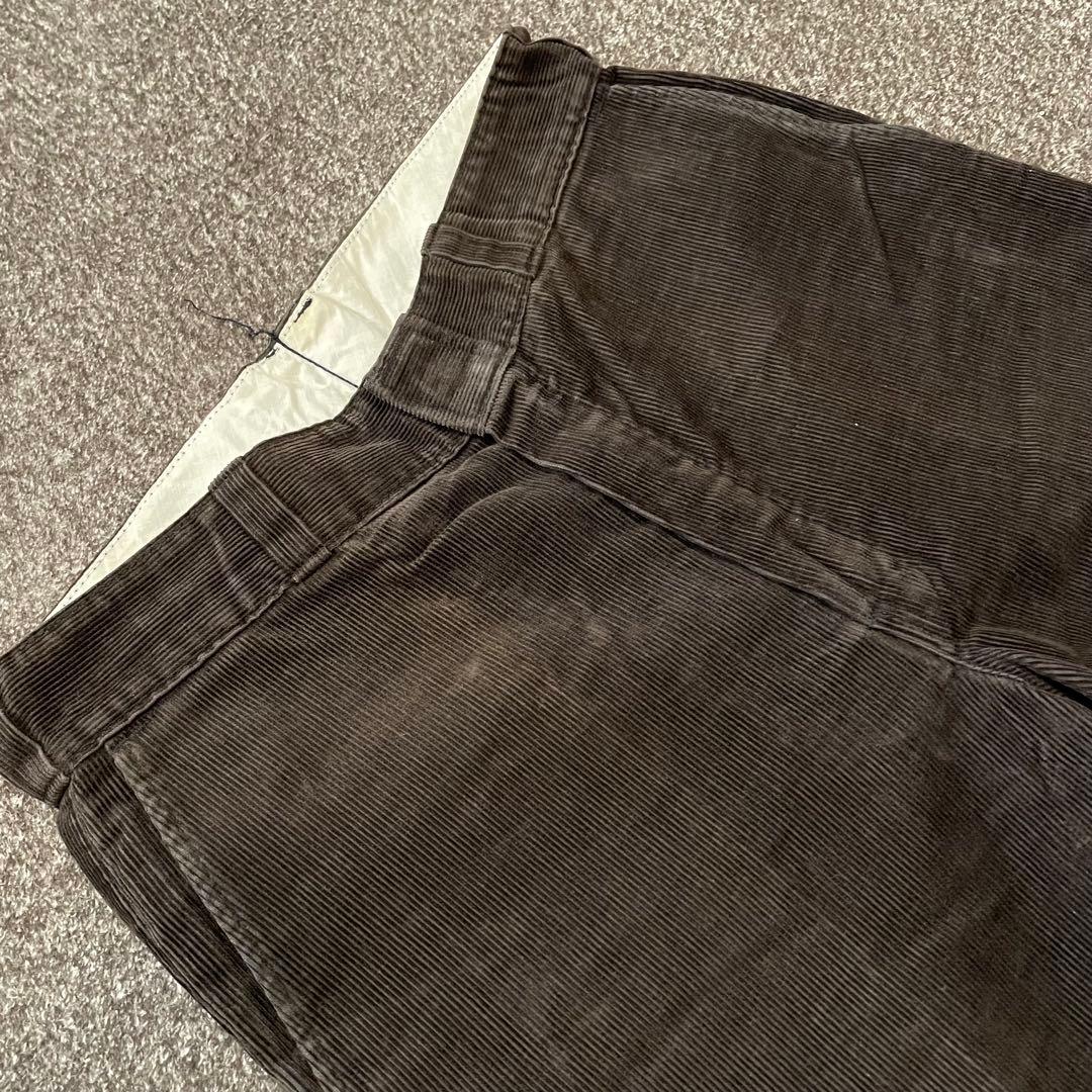 ディッキーズ　コーデュロイパンツ　USA製　タロンジップ　ダークブラウン