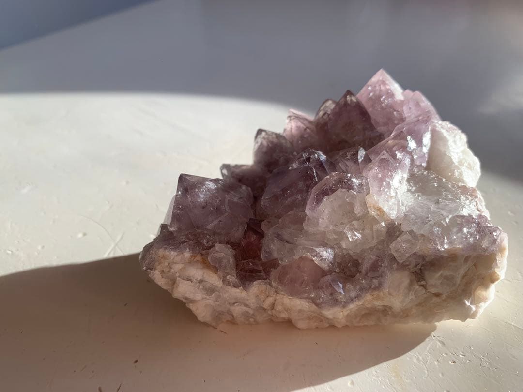 【天然石】高品質 ラベンダーアメジスト 原石　クラスター