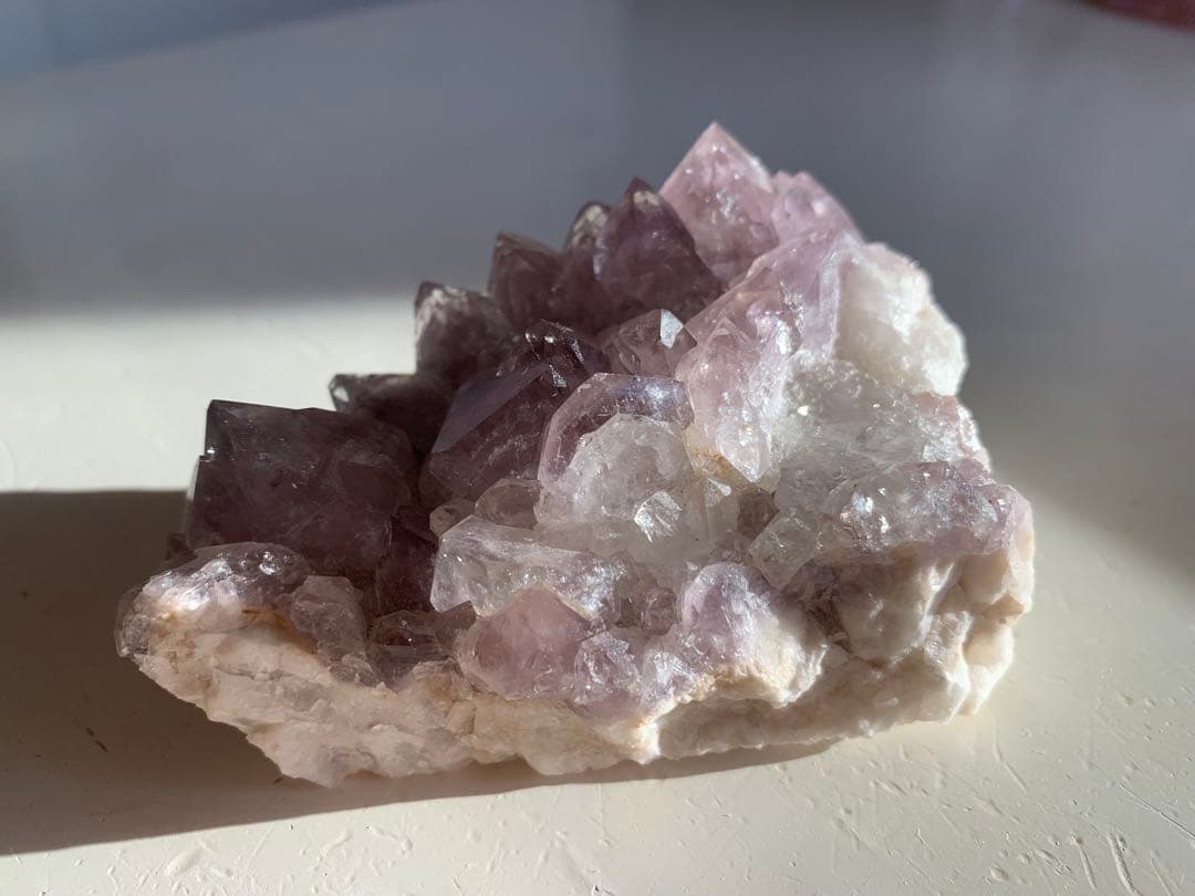 【天然石】高品質 ラベンダーアメジスト 原石　クラスター