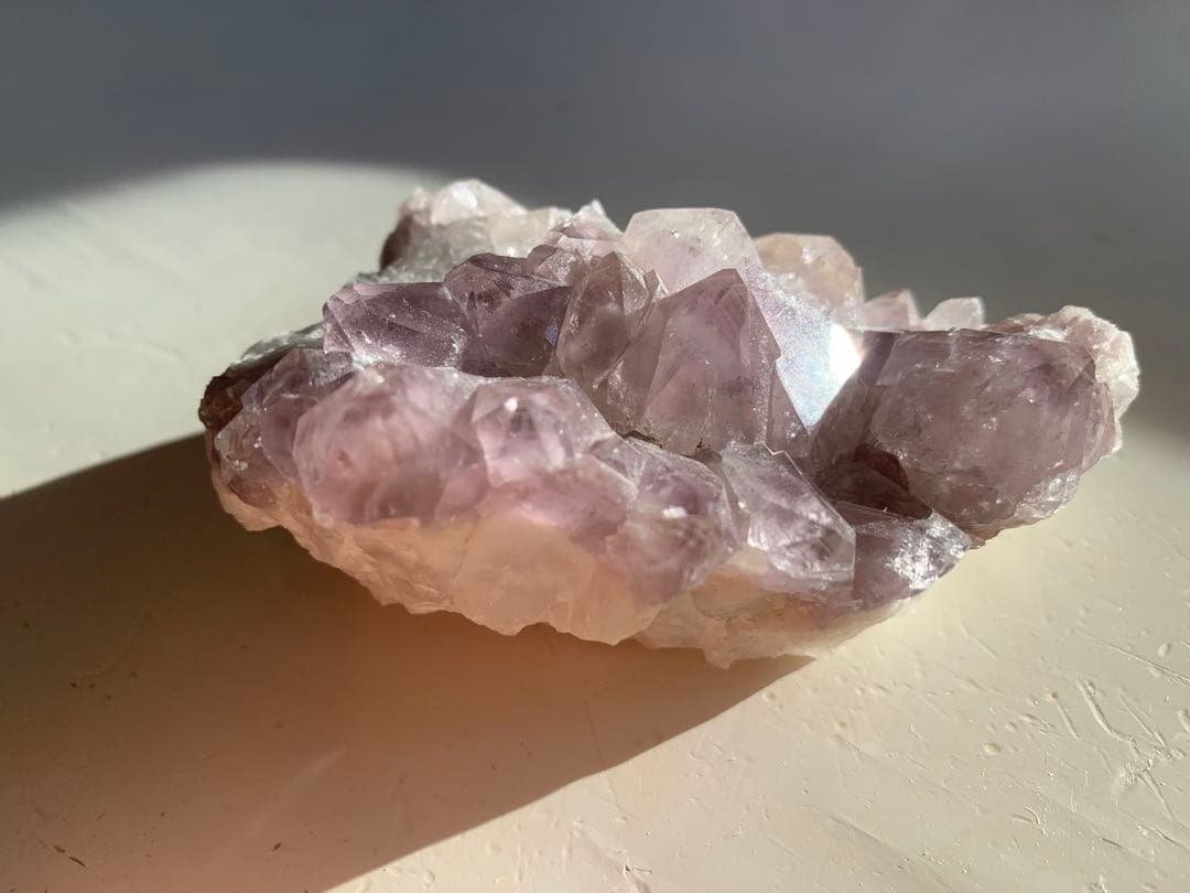 【天然石】高品質 ラベンダーアメジスト 原石　クラスター