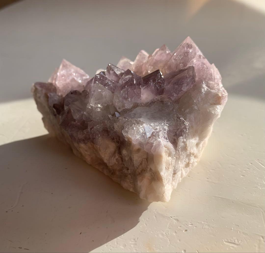 【天然石】高品質 ラベンダーアメジスト 原石　クラスター