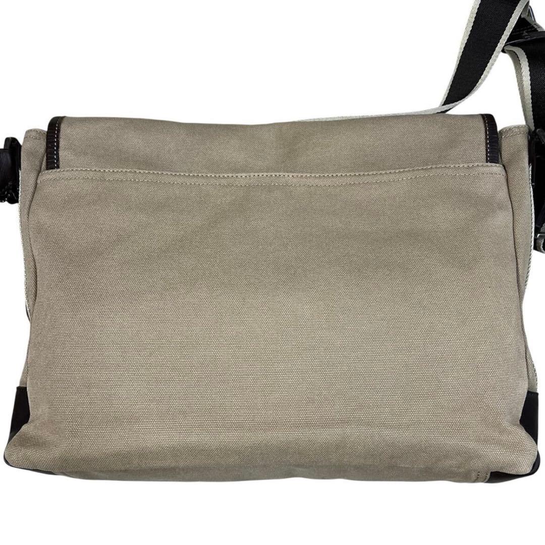 【COACH】メッセンジャー バッグ/ショルダーバッグ レザー×キャンバス地