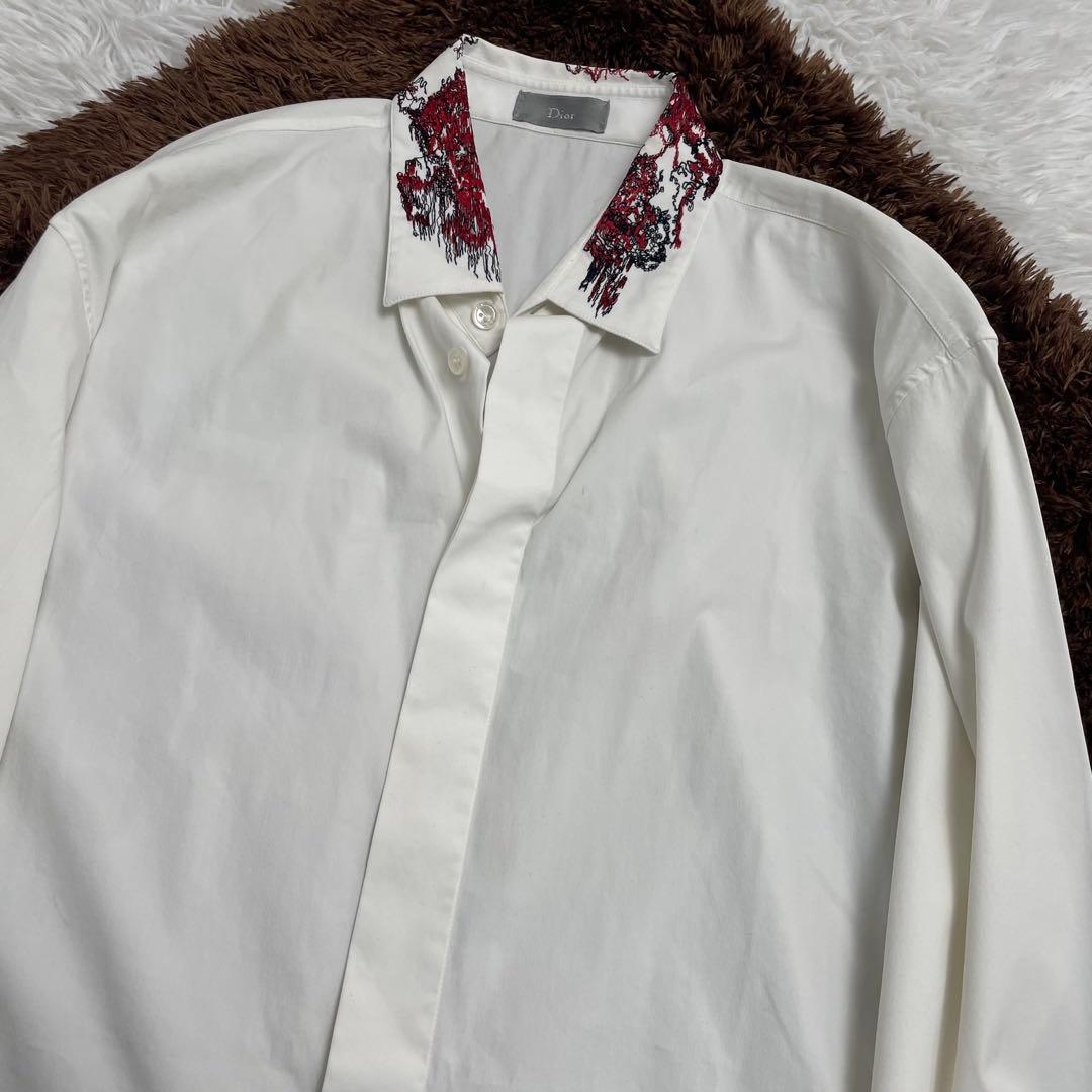 ディオール オム 襟 刺繍 長袖 シャツ 39