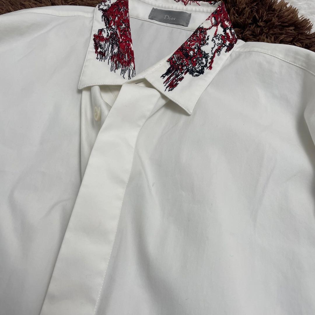 ディオール オム 襟 刺繍 長袖 シャツ 39