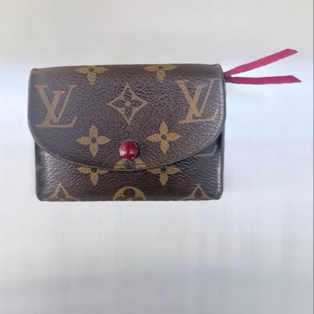 美品Louis Vuitton モノグラム ポルトモネ・ロザリモノグラム