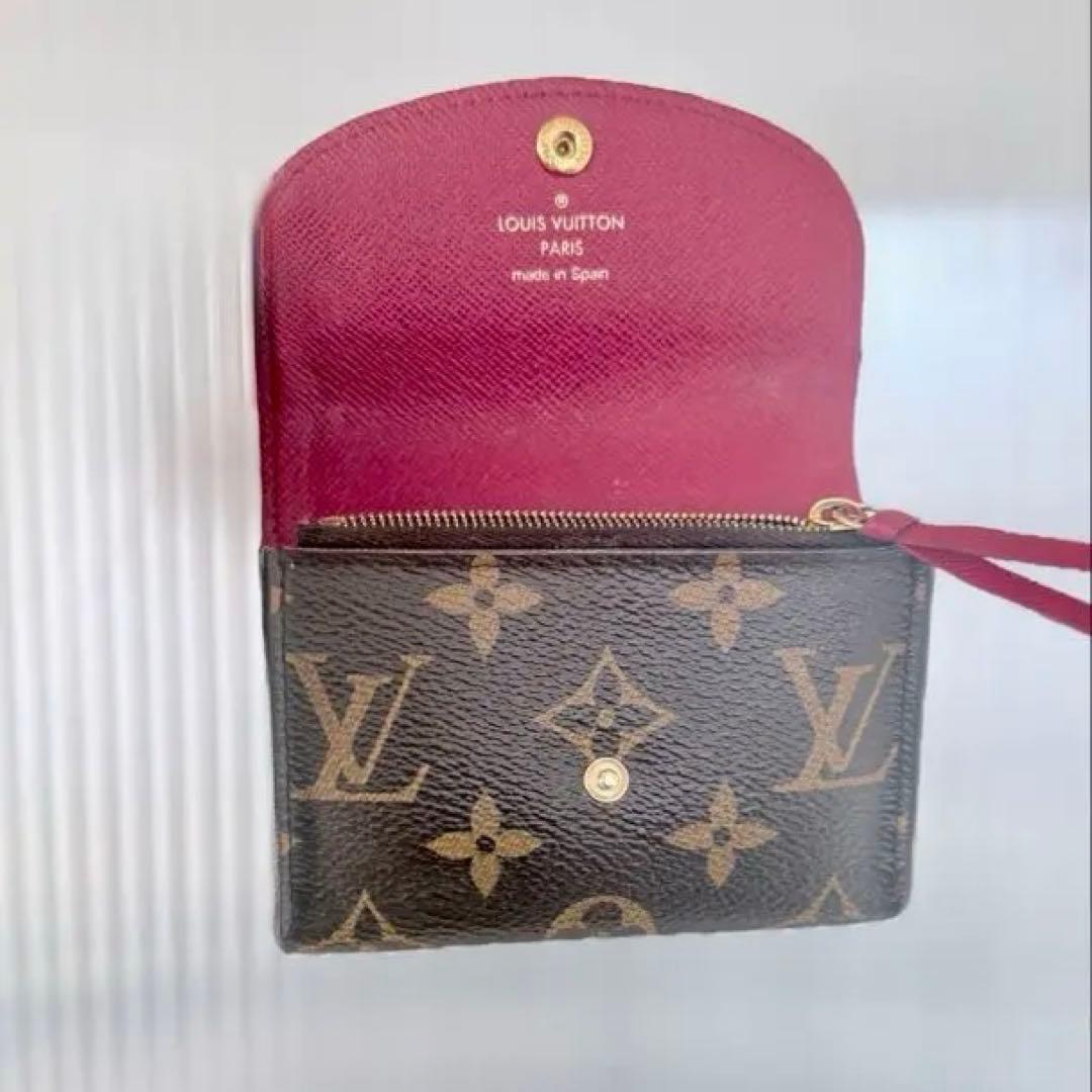 美品Louis Vuitton モノグラム ポルトモネ・ロザリモノグラム