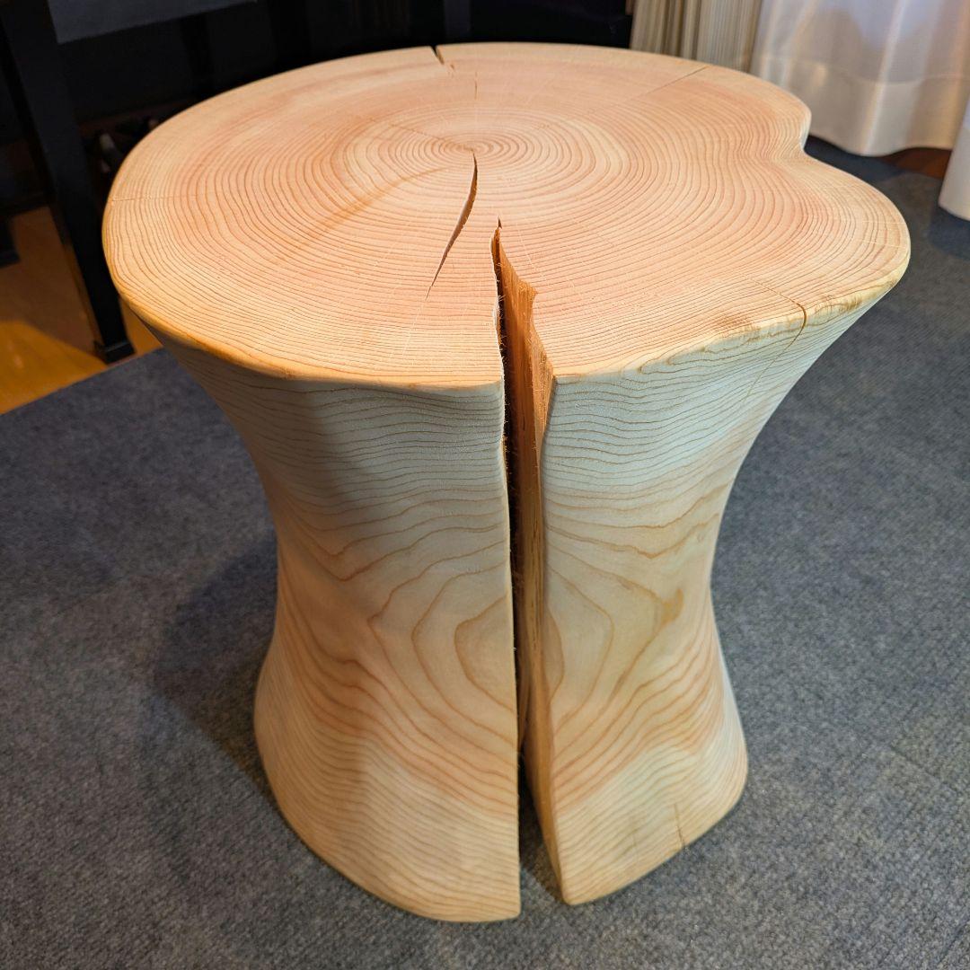 outdoorman　檜③　丸太　椅子　スツール　テーブル　高さ約40㎝