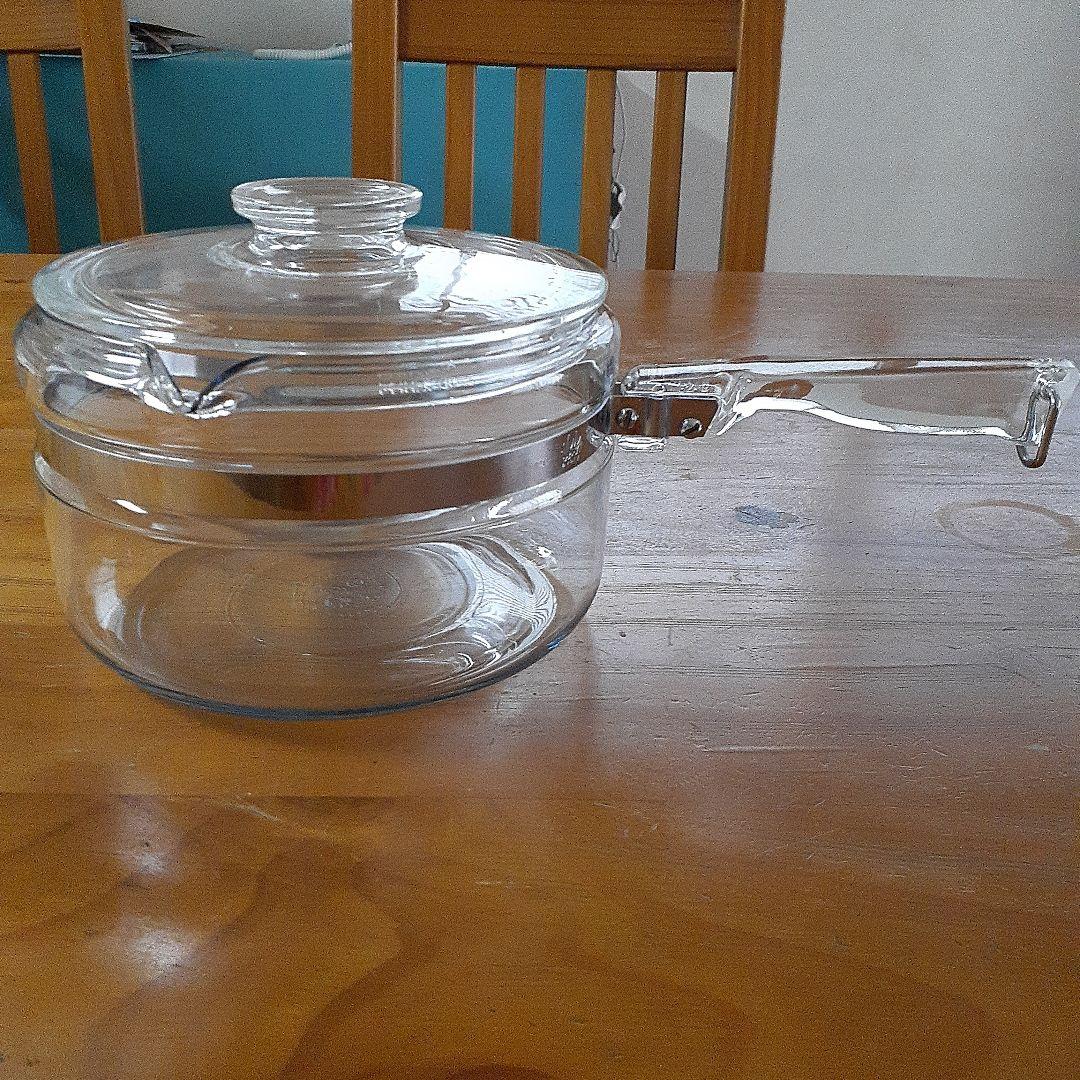 美品　ビンテージ　パイレックス　片手鍋大　L