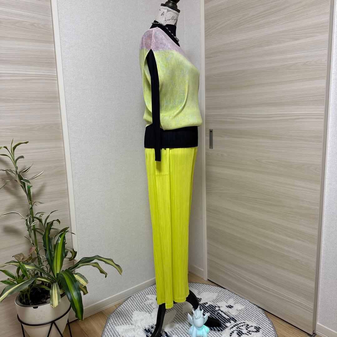 イッセイミヤケ　プリーツプリーズ　 サークルトップス