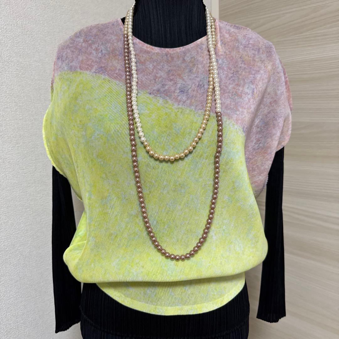 イッセイミヤケ　プリーツプリーズ　 サークルトップス