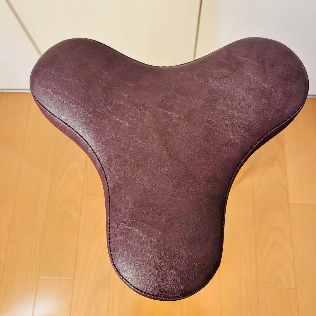 美品 飛行船スタイル マタ美 キッチンスツール ナチュラル パープル 椅子