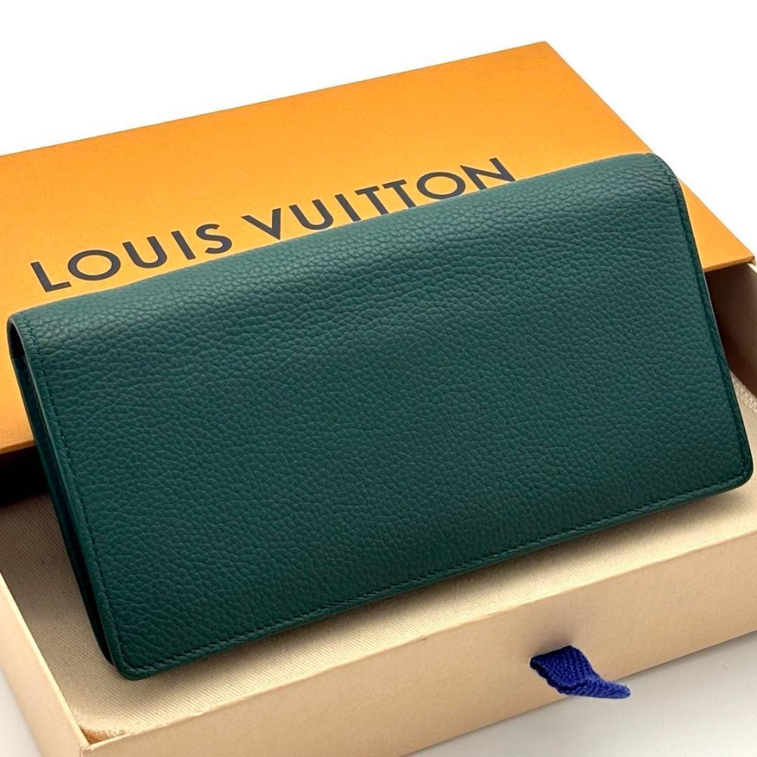【現行 未使用に近い】ルイヴィトン アエログラム ポルトフォイユブラザ グリーン