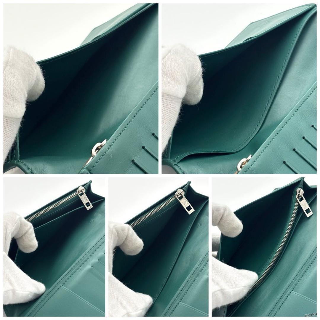 【現行 未使用に近い】ルイヴィトン アエログラム ポルトフォイユブラザ グリーン