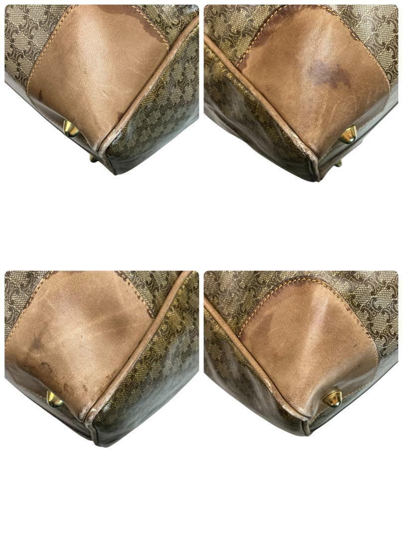 美品　CELINE 208 ボストンバッグ　トリオンフ　マカダム柄　総柄